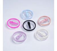 1 pezzo Coperchio reversibile in paglia per tazza da 40 once, nuovo coperchio di ricambio trasparente, coperchio per tazza, adatto come accessorio per tazze rosa,nero,Rosa rossa,Viola chiaro,Viola chi