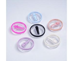 1 pezzo Coperchio reversibile in paglia per tazza da 40 once, nuovo coperchio di ricambio trasparente, coperchio per tazza, adatto come accessorio per tazze rosa,nero,Rosa rossa,Viola chiaro,Viola chi