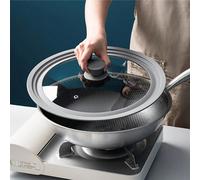 1 pezzo Coperchio universale per pentole, adatto per vari utensili da cucina, con bordo in silicone resistente al calore e vetro temperato, si adatta a pentole con diametro da 6", 7", 8", 9.5", 10.5",