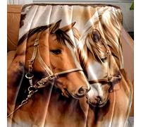 1 pezzo Coperta in flanella con stampa di cavallo, regalo per famiglia e amici, coperta per ufficio, coperta piccola, coperta per auto, coperta confortevole e calda per divano, ufficio, campeggio, ada