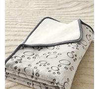 1 pezzo Coperta in flanella morbida e calda per animali domestici con impronte di zampe - Tappetino per letto per cani piccoli e medi e cuccioli, tappetino per gabbia, divano e letto, regalo di Natale