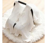 1 pezzo Copertina per passeggino per neonati con fiocco decorativo e pizzo bianco, adatta per passeggino e culla, protegge il bambino da sole, polvere e vento, regalo per neonati Tagli UnicaColore uni