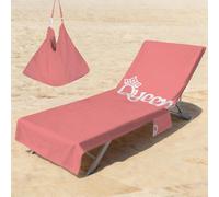 1 pezzo Copertura per sedia da spiaggia in microfibra Queen con tasca, leggera e traspirante, ideale per viaggi e vacanze al mare, essenziale per il bordo piscina | Copertura stile estivo | Copertura