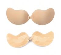 1 pezzo Copri-capezzolo in silicone senza cuciture - Cuscinetto adesivo riutilizzabile per dare volume - Reggiseno invisibile per aumentare il seno per le donne, accessorio intimo che aumenta la fiduc