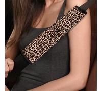 1 pezzo Copri cintura di e copri spallina per auto con stampa unica a motivo leopardato giallo, dettaglio di moda per interni auto, accessori auto, roba per auto a stampa cheetah Tagli UnicaMotivo str