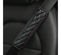 1 pezzo Copri cintura di sicurezza per auto in pelle di pecora con ricamo 3D, confortevole e allevia la pressione, anti-stringimento e anti-attrito Tagli UnicaPoliuretano