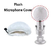 1 pezzo Copri microfono in pelliccia bianca con laccetto, filtro antivento, riduzione del rumore, paralume soffice per microfono a condensatore Blue Yeti Tagli UnicaPolicloruri di vinile