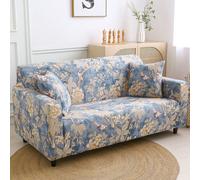 1 pezzo Copridivano elasticizzato con motivo floreale e uccelli, design moderno, in fibra di poliestere, lavabile in lavatrice, protegge il divano dalla polvere e dallo sporco, adatto per la decorazio