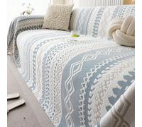 1 pezzo Copridivano in stile bohémien, resistente al calore, rinfrescante per l'estate, in seta di ghiaccio traspirante, amico degli animali domestici, antiscivolo, anti-macchia, anti-graffio, lavabil