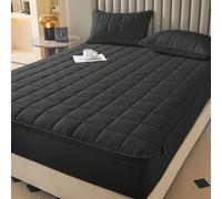 1 pezzo Coprimaterasso impermeabile con cerniera a 6 lati, lenzuolo imbottito e comodo, adatto per materassi di profondità 20cm/8", disponibile in varie misure, traspirante e silenzioso anti-polvere, 