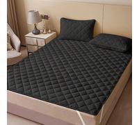 1 pezzo Coprimaterasso impermeabile e antipolvere con fascia elastica, morbido e traspirante, colore nero, adatto per tutte le stagioni 90cm*200cm,99cm*190cm,120cm*200cm,138cm*190cm,150cm*200cm,153cm*