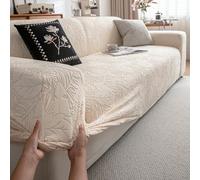 1 pezzo Copripoltrona in velluto con motivo geometrico lineare, copertina elastica minimalista monopezzo, adatta agli animali domestici, antiscivolo, lavabile, copri divano protettivo per tutte le sta