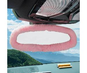 1 pezzo Coprispecchietto retrovisore soffice e carino, decorazioni per interni automobilistici per le donne Tagli UnicaPoliestere