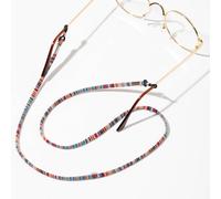1 pezzo Corda per occhiali da sole in stile boho in tessuto intrecciato colorato, catena per occhiali retrò antiscivolo, adatta come accessorio per occhiali da viaggio o sportivi all aperto per donne 