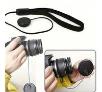 1 pezzo Cordino antifurto in nylon nero per fotocamera digitale, cinghia di protezione per coperchio obiettivo DSLR, cordino antifurto per obiettivo Nylon
