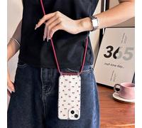 1 pezzo Cordino con motivo a ciliegie, con cinturino regolabile per spalla/traversa da 6 mm di spessore, anello di protezione per fotocamera, doppi fori per appendere, custodia morbida in TPU traspare