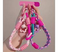 1 pezzo Cordino da polso con ciondolo a forma di stella, laccio da polso rimovibile e doppio uso con anello per il pollice, adatto per all'aperto, viaggi, escursioni, in materiale intrecciato resisten