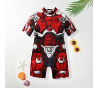 1 pezzo Costume da bagno intero per ragazzi con stampa a robot, per la spiaggia, estate 6Y,7Y,4Y,5YFumetto,RitrattoTessuto in maglia
