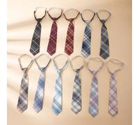 1 pezzo Cravatta pre-annodata a quadri di 33cm per adolescenti e bambini, cravatta da studente con accessorio per occasioni festive, esibizioni, completi e camicie eleganti fuliggine,Un coltello genti