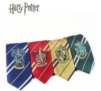1 pezzo Cravatta ufficialmente concessa di Harry Potter, stile Hogwarts Gryffindor, Serpeverde, Corvonero, Tassorosso, con nodo manuale, distintivo a righe, accessori di moda per film, stile college b