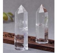 1 pezzo Cristallo di quarzo naturale trasparente, punto di quarzo trasparente, pietra curativa esagonale a forma di prisma 50-80mm, bacchetta obelisco, decorazione per la casa 50-60 mm,60-70 mm,70-80 
