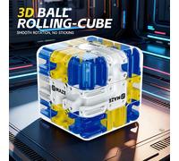 1 pezzo Cubo labirinto 3D per bambini, giocattolo per l'allenamento del cervello e il sollievo dallo stress, cubo labirinto con pallina rotolante, gioco educativo interattivo portatile genitore-figlio