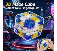 1 pezzo Cubo puzzle labirinto, grande cubo puzzle labirinto 3D - giocattolo rompicapo coinvolgente, cubo magico tridimensionale rompicapo, palla di sollievo, articoli cool, giocattoli sensoriali per A