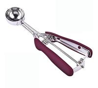1 Pezzo Cucchiaio per Gelato,Porzionatori da Gelato,Cucchiaio per Gelato in Acciaio 304 Inossidabile,con Grilletto Facile da Rilasciare,Adatto per Gelato, Anguria, Patate e Polpette, Diametro 4 cm