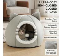 1 pezzo Cuccia per gatti, cuccia per gattini, cuccia per gatti lavabile per gatti da interni, cuccia per animali domestici super morbida per cuccioli e gattini con fondo antiscivolo L 40x40x40cm,M 36x