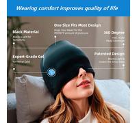 1 pezzo Cuffia termica e frigorifera, maschera di ghiaccio per infermieri, copertura per la testa fredda, maschere per gli occhi freddi, adatte per scuola, ritorno a scuola, viaggi, elementi essenzial