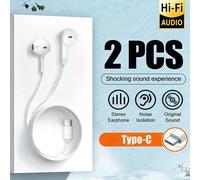 1 pezzo Cuffie cablate con microfono e controllo del volume, auricolari stereo HiFi di tipo C compatibili con 17/16/15 Pro Max Plus, S25/S24/S23/S22/S21/S20 Ultra Plus, serie di cuffie in-ear Tipo C-2