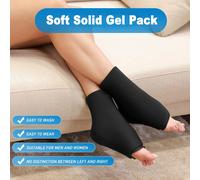 1 pezzo Cuscinetto di ghiaccio/riscaldamento in gel riutilizzabile per caviglia, Terapia del caldo/freddo per caviglia e tallone, Fascia elastica per una vestibilità sicura - Cuscinetto in gel a doppi