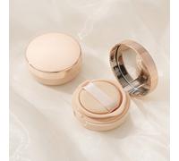 1 pezzo Cuscinetto fondotinta vuoto mini color oro rosa, design elegante e alla moda con specchio, scatola cosmetica vuota riutilizzabile con specchio, cuscinetto per cipria, pinzette e cucchiaino - p