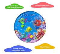 1 pezzo Cuscinetto per colpire il pesce palla circolare, tappetino da gioco a tema sottomarino a forma di pesce - Materiale in PVC adatto per attività all'aperto, giocattolo sensoriale gonfiabile come