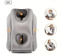 1 pezzo Cuscino da viaggio gonfiabile per aereo, cuscino ad aria per il collo per dormire, cuscino da viaggio, poggiatesta e collo gonfiabile portatile, per evitare dolori al collo e alle spalle, cusc