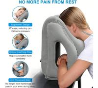 1 pezzo Cuscino da viaggio gonfiabile per aereo, cuscino ad aria per il collo per dormire, cuscino da viaggio, poggiatesta e collo gonfiabile portatile, per evitare dolore al collo e alle spalle, cusc