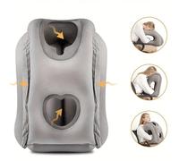 1 pezzo Cuscino da viaggio gonfiabile per aereo, cuscino ad aria per il collo per dormire, cuscino da viaggio, poggiatesta e collo gonfiabile portatile, per evitare dolori al collo e alle spalle, cusc