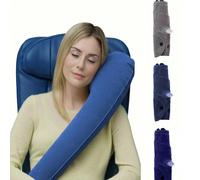 1 pezzo Cuscino da viaggio pieghevole semplice, accessori da viaggio leggeri e portatili per auto, aereo e nave, cuscino da viaggio - primo cuscino da collo con cinghia per il braccio! Supporta testa,