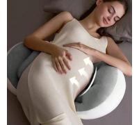 1 pezzo Cuscino ergonomico per gravidanza per dormire sul fianco - Supporto completo per schiena, pancia, fianchi e vita - Cuscino per la maternità regolabile per un sonno confortevole Tagli UnicaBloc