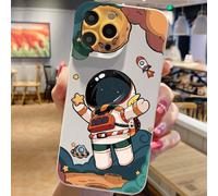 1 pezzo Custodia antiurto in TPU opaco con elemento astronauta e occhio angelico, compatibile con iPhone 17 Pro Max/16 Pro Max/11, 15 Pro Max, 14 Pro Max/Galaxy, /Honor X6A, X7B, X8B/Note 13 Pro/12C,
