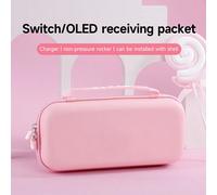 1 pezzo Custodia con manico, compatibile con console Switch OLED Switch NS, borsa rigida protettiva con supporto integrato e vani porta schede gioco, portatile e antigraffio, contenitore giochi portat