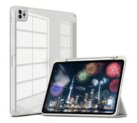 1 pezzo Custodia grigia Smart Cover compatibile con iPad Pro 11 pollici 1st 2nd, 12.9 3rd, Air 4th, 5th, iPad 10th, 9th, 8th, 7th, 10.9, 10.2, 10.5, 9.7 pollici, Mini 4th, 5th, 6th generazione, con ri