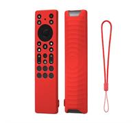 1 pezzo Custodia in silicone con telecomando compatibile con TCL RC813A/RC923A, telecomando TV Custodia antiscivolo con cordino (solo custodia) (Rosso)
