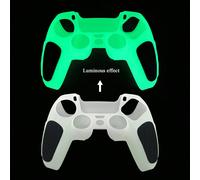 1 pezzo Custodia in silicone per controller PlayStation 5, spessa, design bicolore fosforescente, texture antiscivolo, antiurto, anti graffio, traspirante, presa migliorata, apertura inferiore per doc