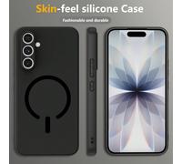 1 pezzo Custodia magnetica per telefono di colore solido, simile al silicone, compatibile con serie Android [versione globale, non domestica], S22/S23/S24/S25+, A04/A05/A14/A15/A24/A25/A34/A54/A56/A36