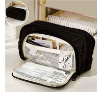 1 pezzo Custodia matite grande a forma di macaron, borsa per cancelleria stile INS, borsa portatile per matite e cosmetici, adatta per ragazzi, ufficio e forniture scolastiche, idea regalo per il rito