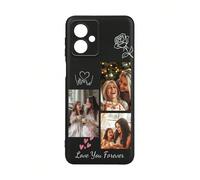 1 pezzo Custodia morbida in TPU nera personalizzata per coppia, compatibile con telefoni Android Moto G5 G2025, compatibile con Samsung A17/A56/S25, versione internazionale, non la versione domestica 