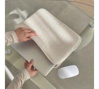 1 Pezzo Custodia Morbida Per Laptop Bianca E Nera E Custodia Per Tablet Ipad Semplice E Morbida Da Ins Fengbo Da 15 a 15,6 pollici,13 a 14 pollici,11 polliciTessuto