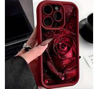 1 pezzo Custodia morbida per telefono con dipinto romantico a gradiente di rose a goccia, compatibile con iPhone 16, 16 Pro Max, 17, Smart 7, Spark Go 2024, Hot 40/40 PRO, Spark 20 PRO, Galaxy S25 Ult