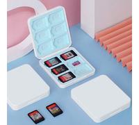 1 Pezzo Custodia per 12 Schede di Gioco per Switch/Switch 2 (2025), Compatibile con Schede di Gioco e Micro SD, Scatola Portatile in Conchiglia Rigida con Rivestimento in Silicone Morbido - Bianco Tag